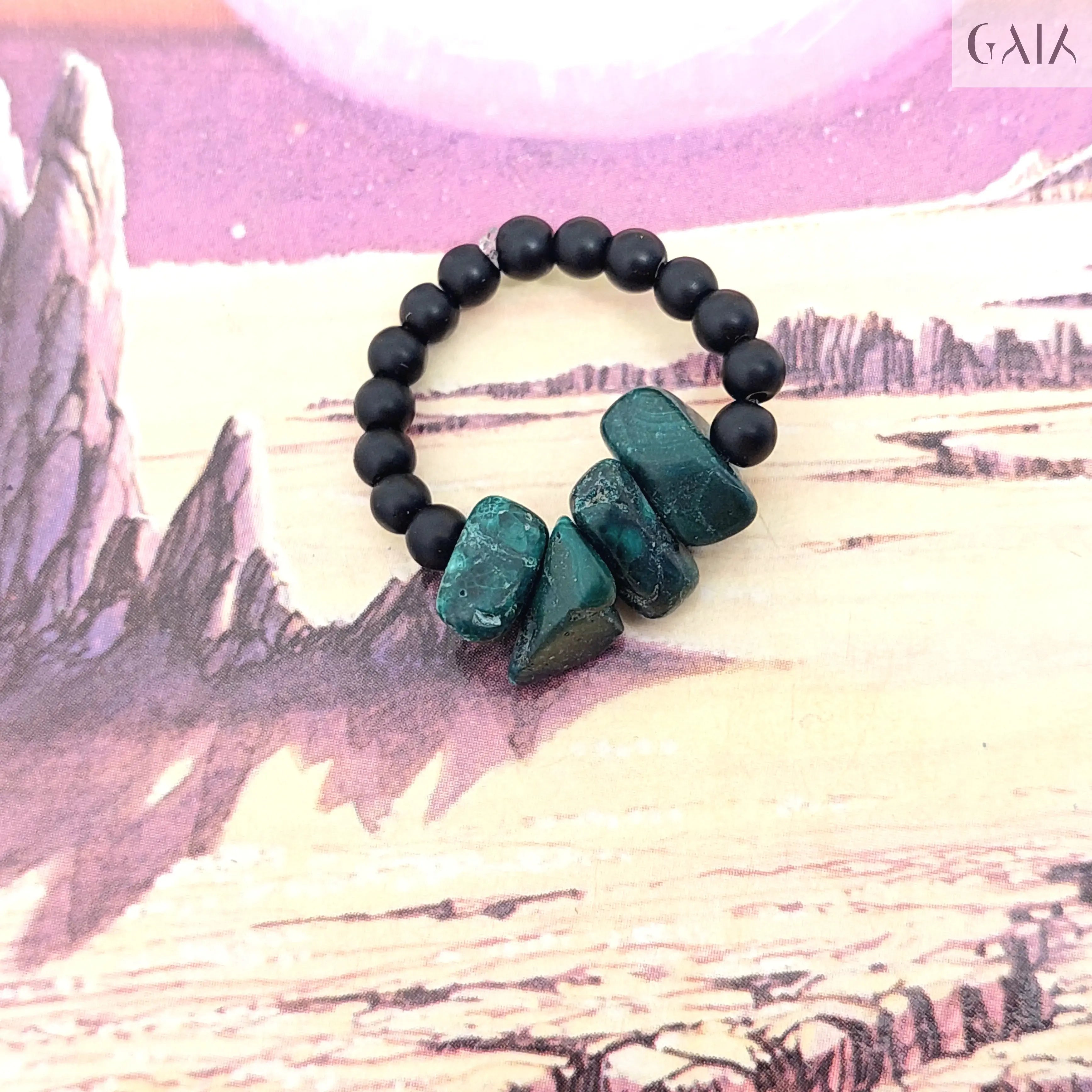 Moss Agate Ring GAIA  Rings GAIA