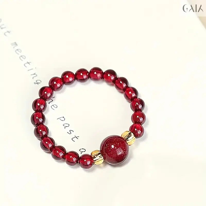 Natural Garnet Bead Ring GAIA 399.99 Rings GAIA