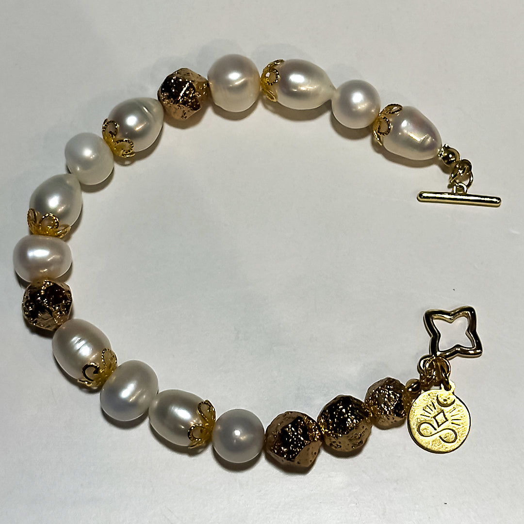 Golden Pearl Bracelet