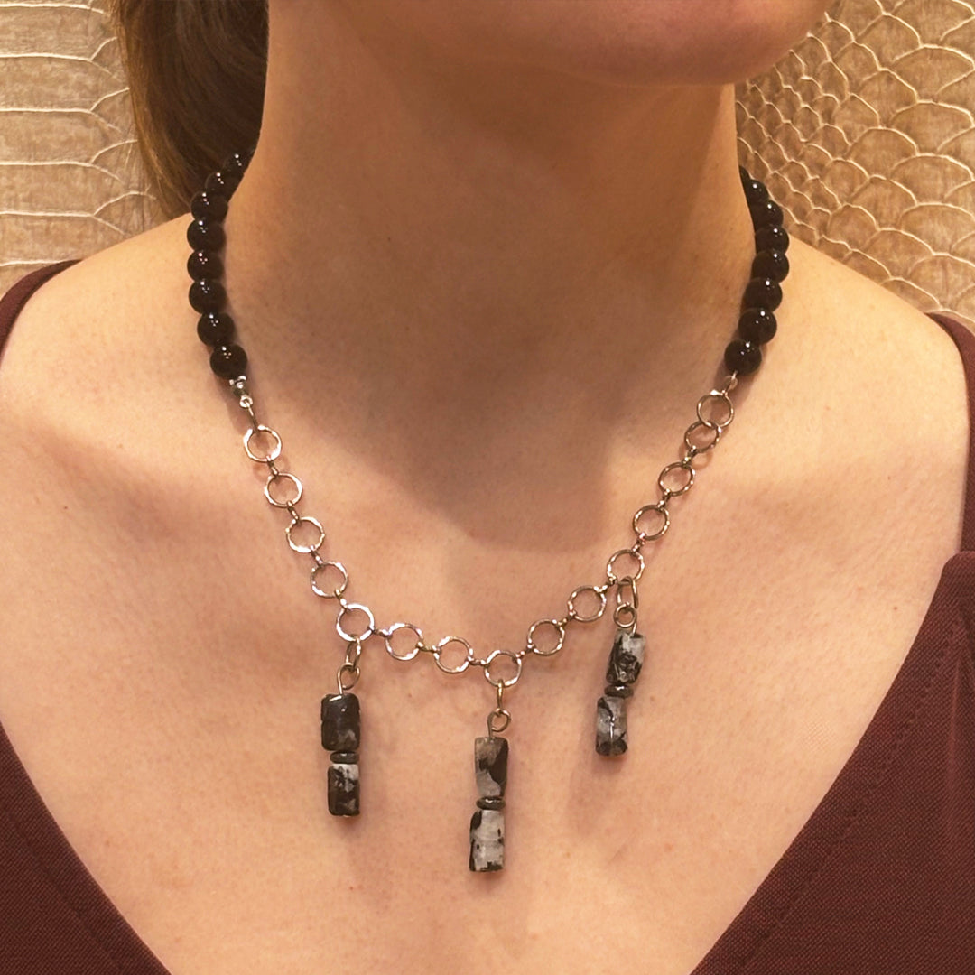 Black Agate necklace - GAIA