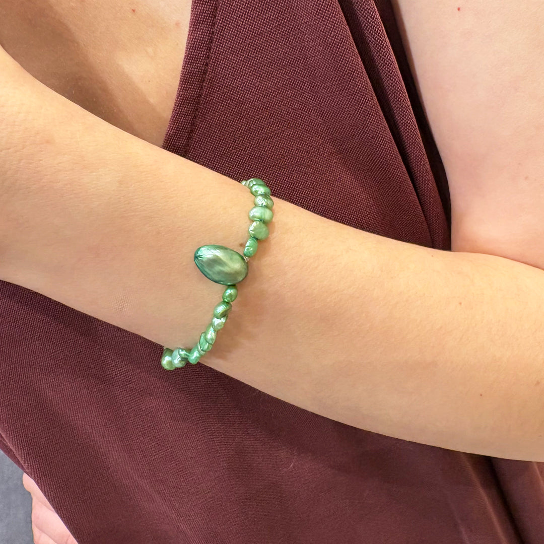 The Big Green Pearl Bracelet