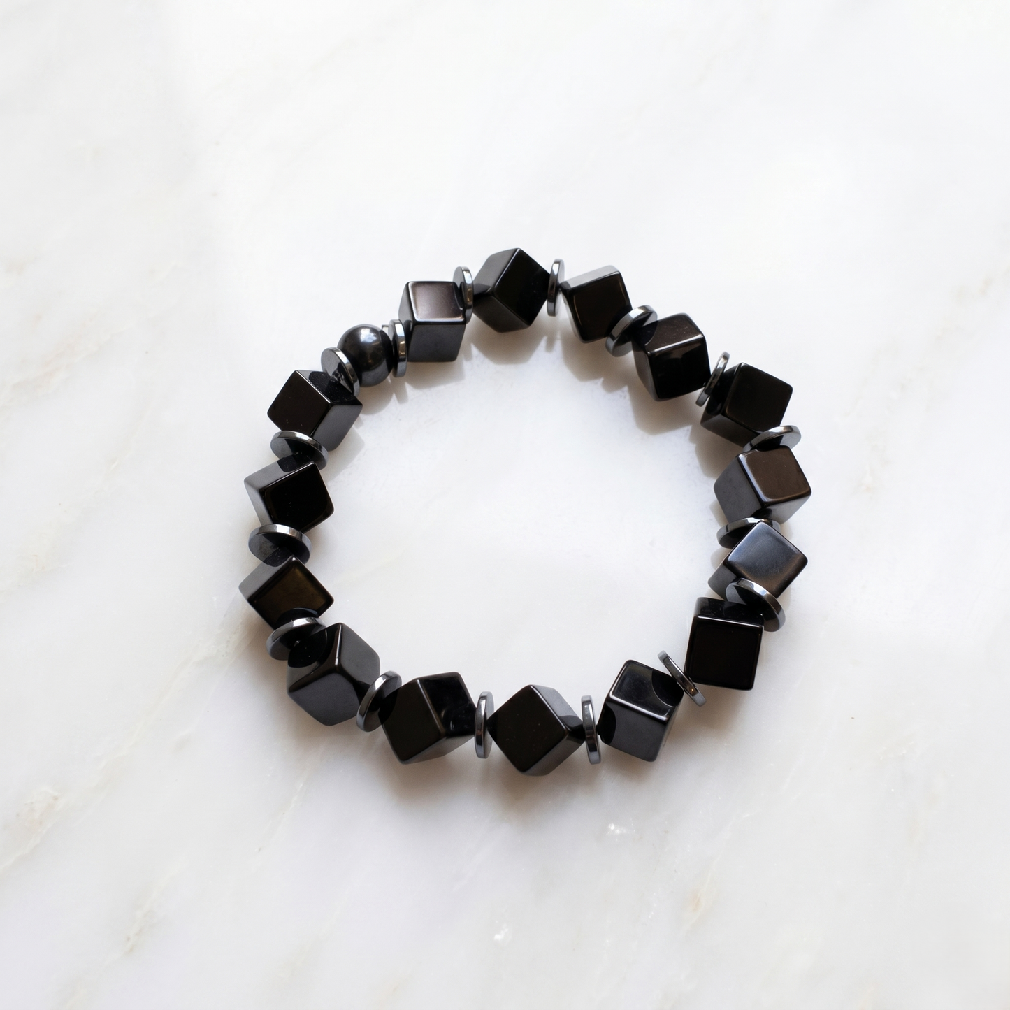 Onyx Cube Bracelet