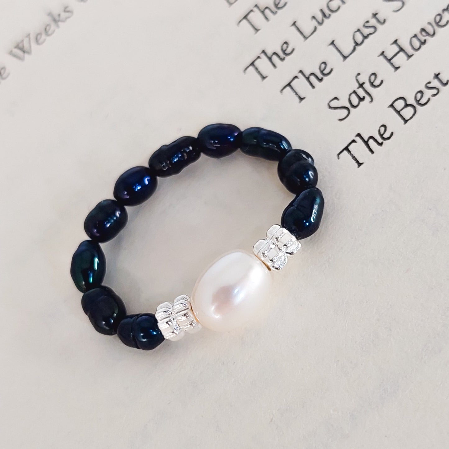 Black Pearl Ring GAIA  Rings