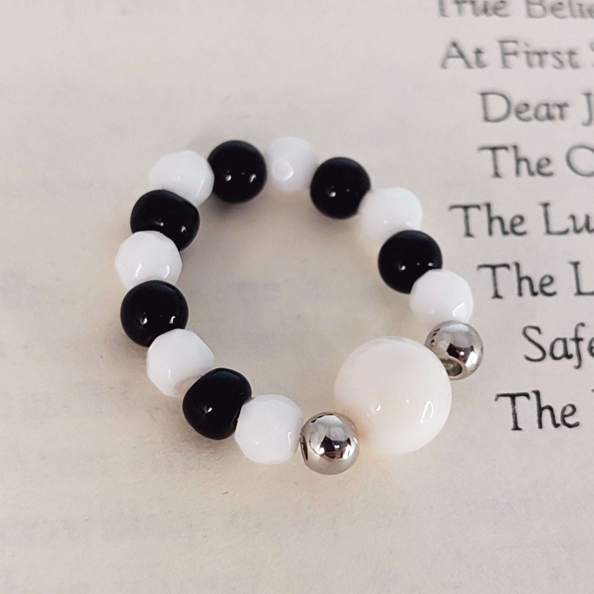 White Agate Ring