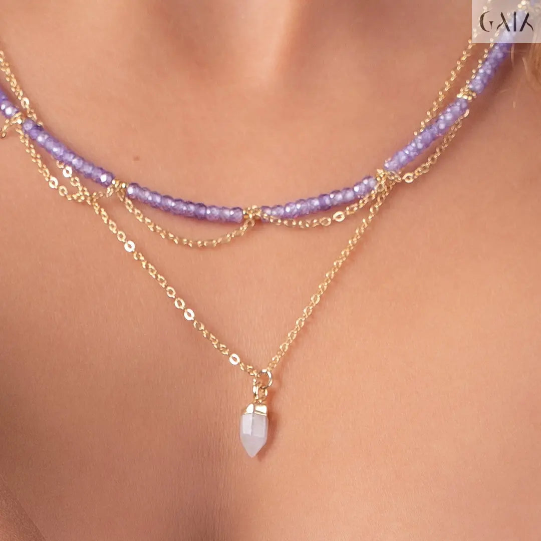 Rose Quartz Drop Necklace - GAIA - Jewellery Store