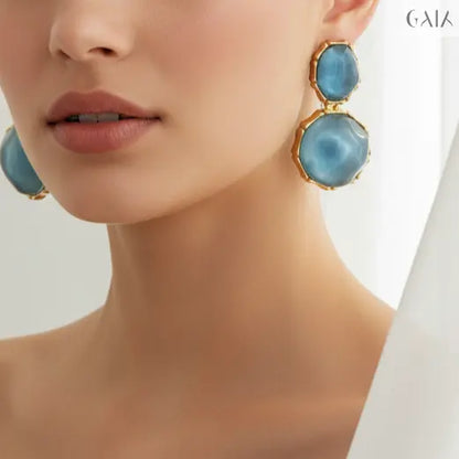 Sea Marble Earrings Jewelry Designers  Earing GAIA