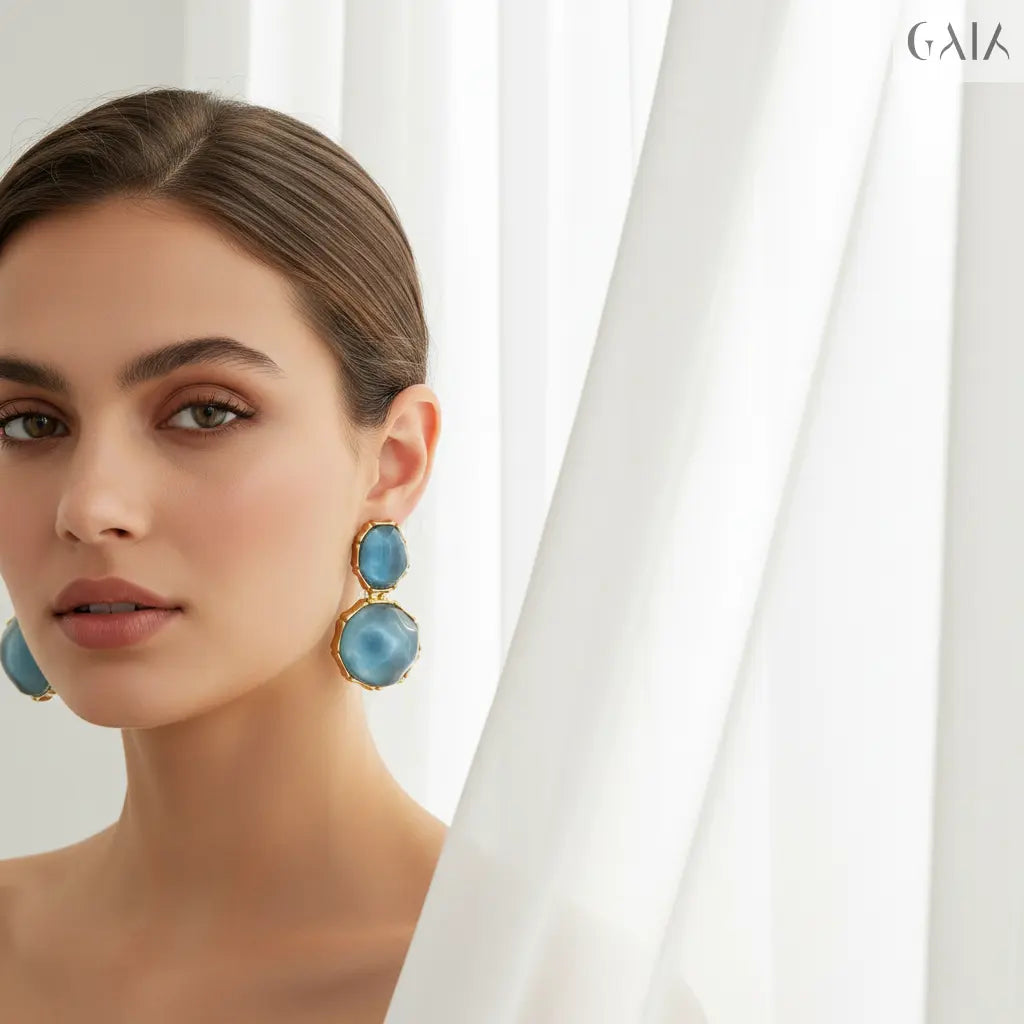 Sea Marble Earrings - GAIA - Jewellery Store