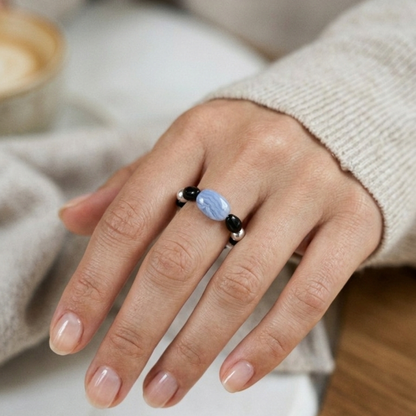 Moonstone Pearly Ring
