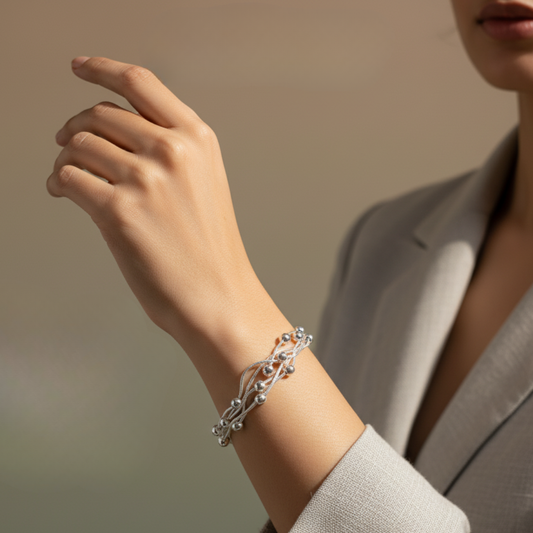 Silver Wave Bracelet