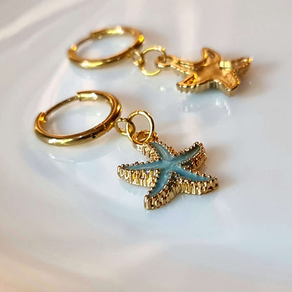 Starfish Hoop Earrings