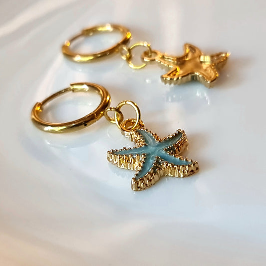 Starfish Hoop Earrings