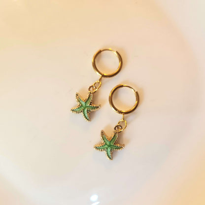 Starfish Hoop Earrings