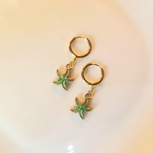 Starfish Hoop Earrings