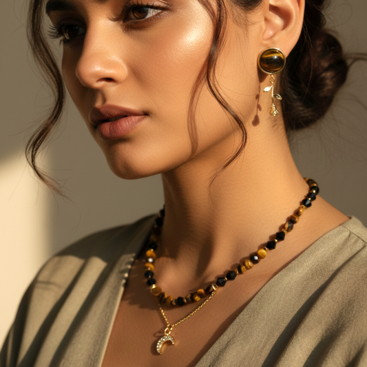 Collier ŒIL DE TIGRE À FACETTES