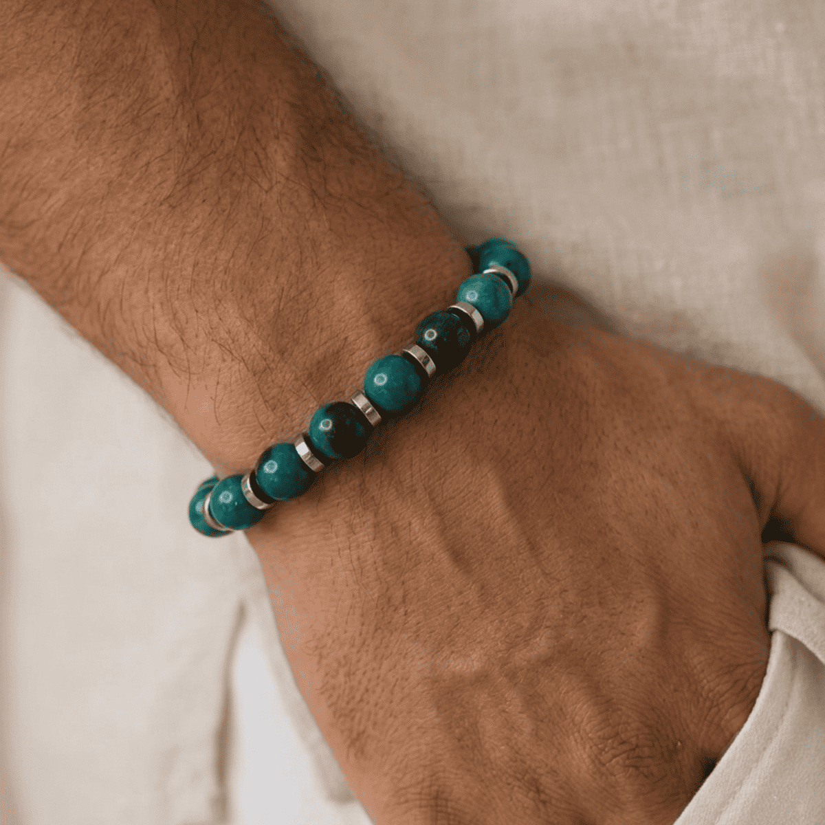 Teal & Jade Bracelet