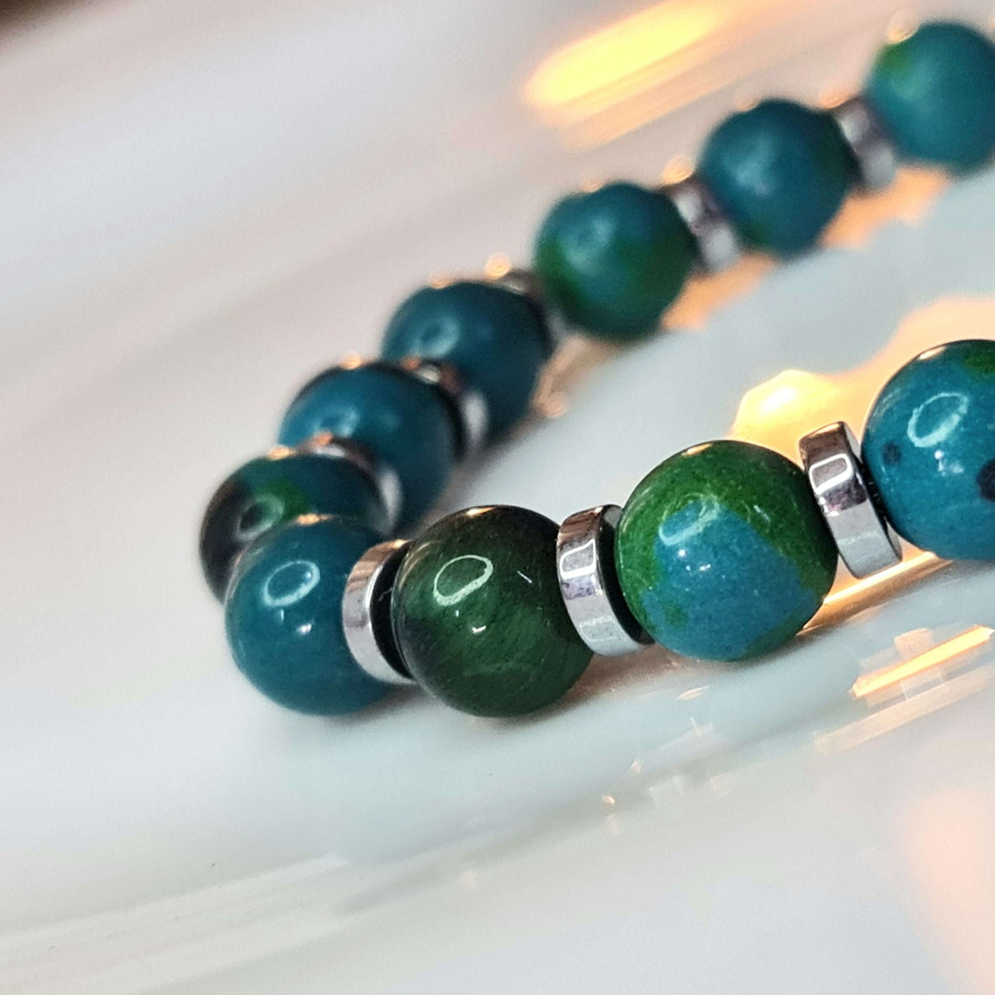 Teal & Jade Bracelet
