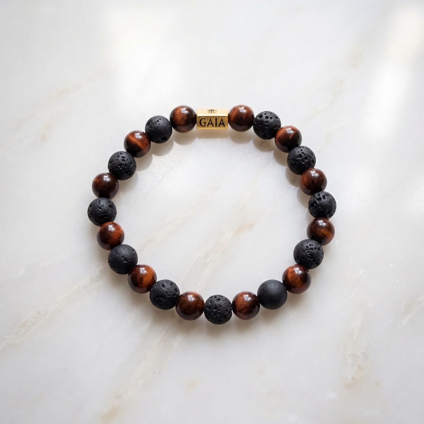 Tiger Eye & Lava Bracelet