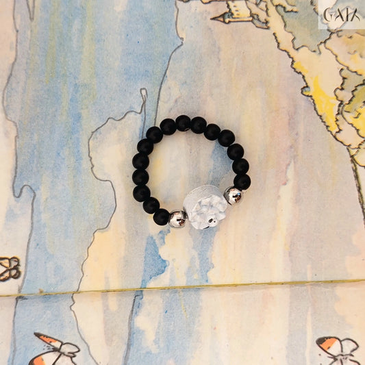 White Lava Ring - GAIA - Jewellery Store