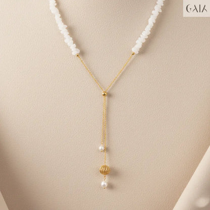White Moonstone Necklace - GAIA - Jewellery Store