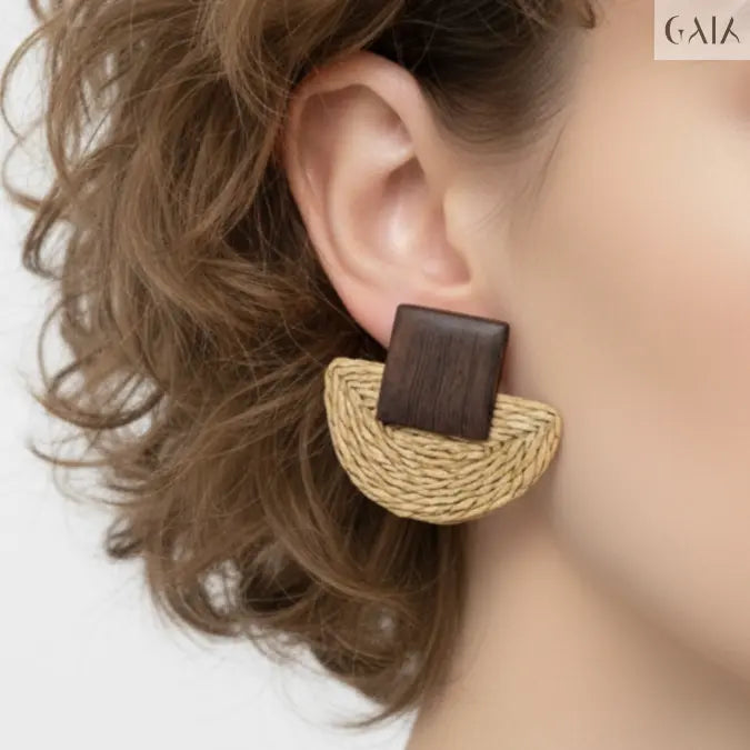 Woden Earrings Jewelry Designers  Earing GAIA