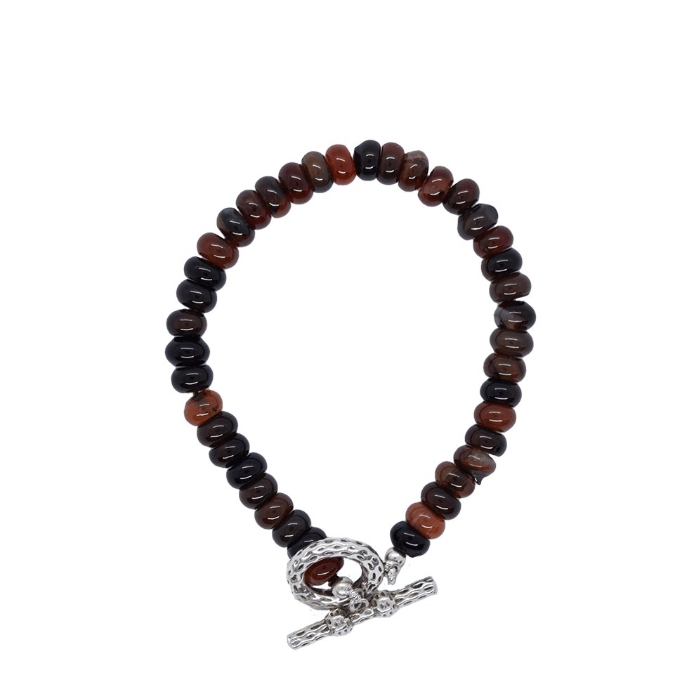 Black agate stone bracelet - GAIA