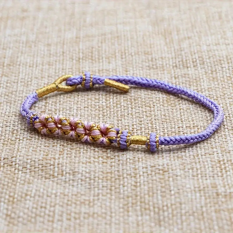 light purple handwoven Bracelet - GAIA