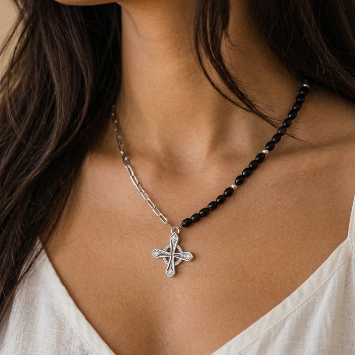 Equal-Armed Cross Necklace