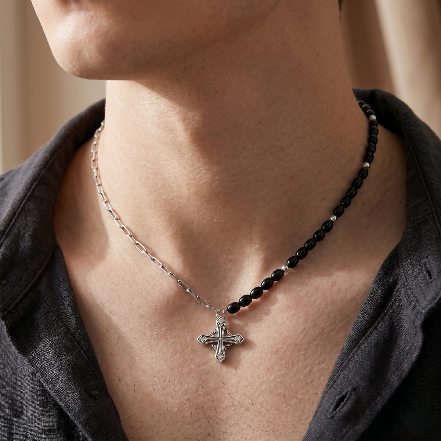 Equal-Armed Cross Necklace