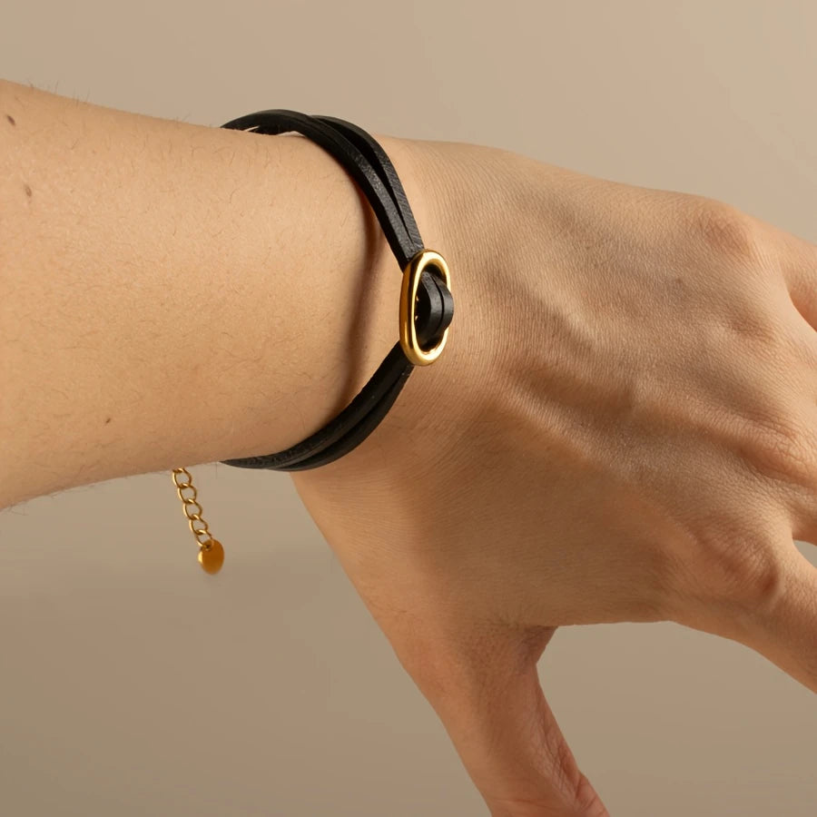 Midnight Leather Bracelet