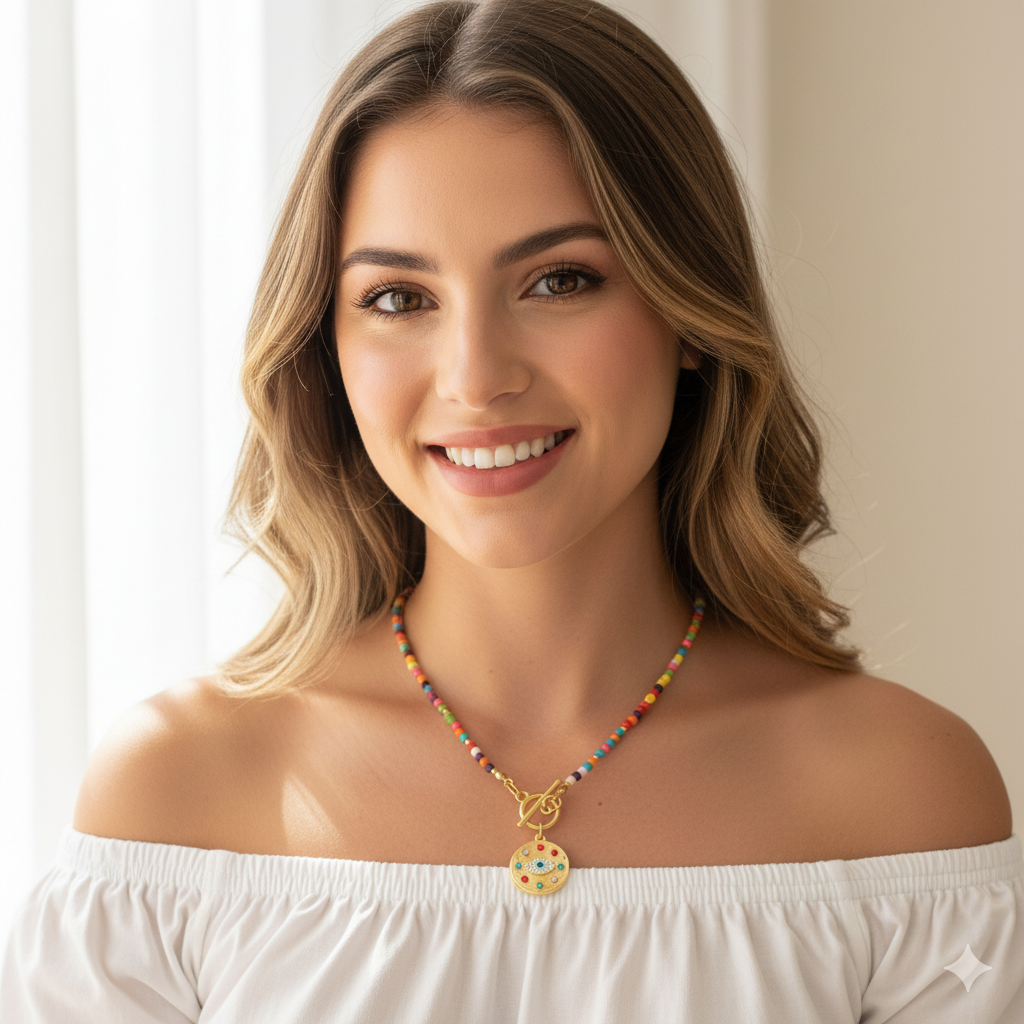 The Zircon Eye Necklace GAIA  Necklace GAIA