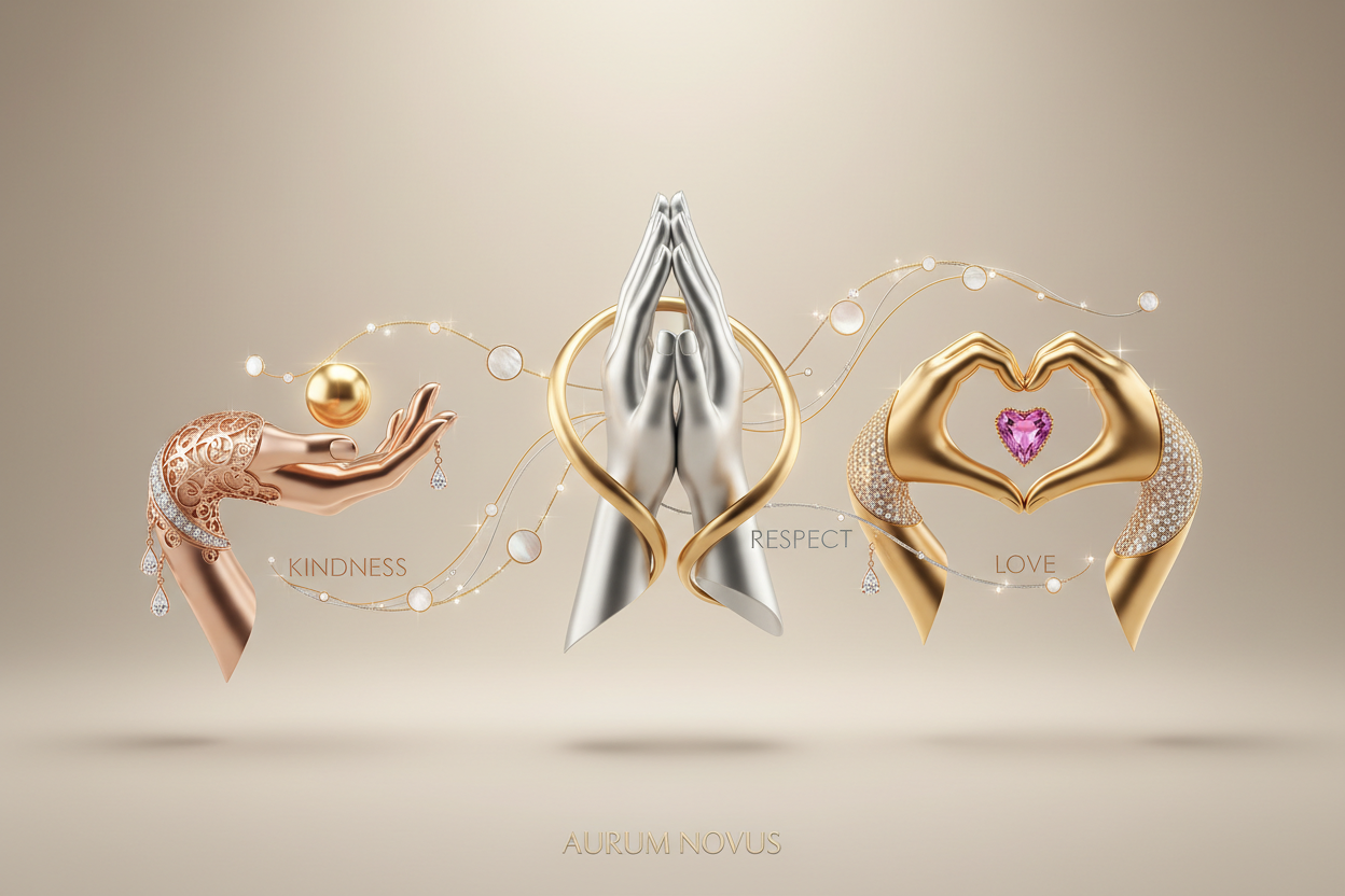 image abouto the 3 act of GAIA = kindness, Respect and love