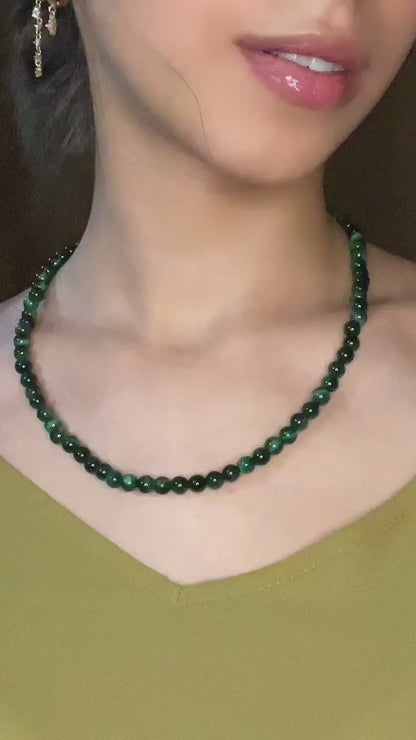 Omorfi Necklace - tiger eye