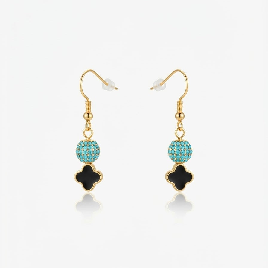 Azure Clover Earring