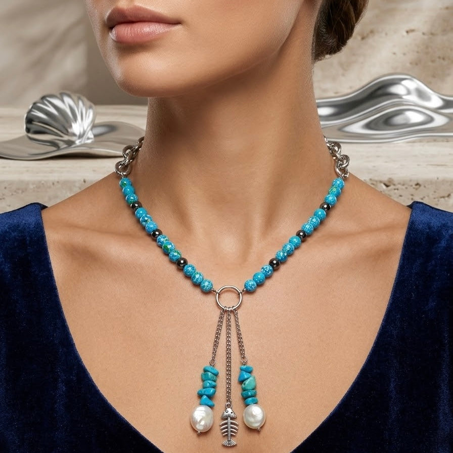 Azure Tide Lariat Set
