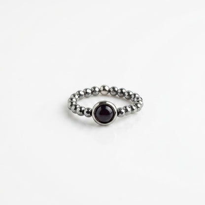 Obsidian Orbit Ring