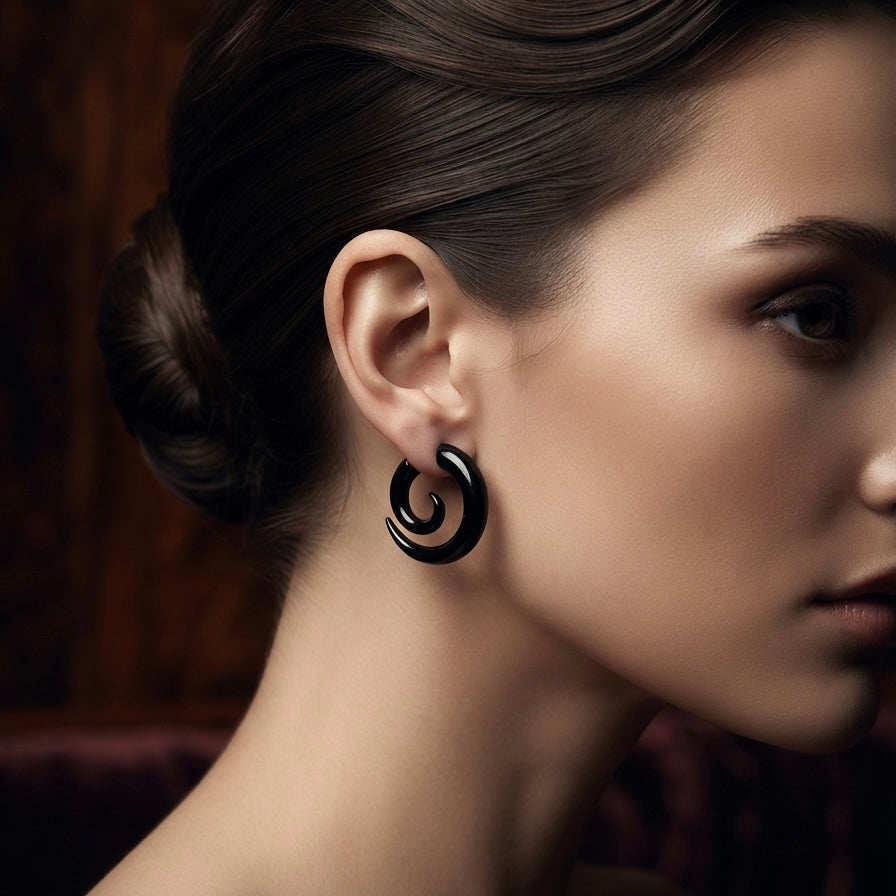 Eclipse Spiral Earring