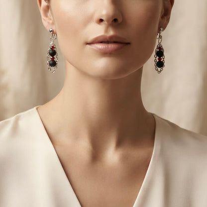 Crimson Matrix Earring