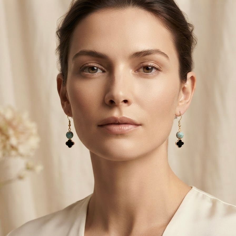 Azure Clover Earring