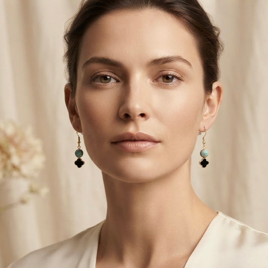 Azure Clover Earring