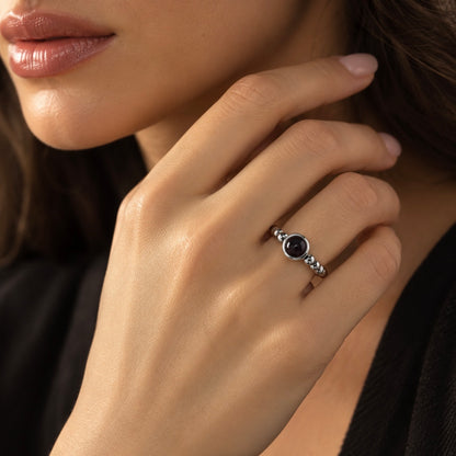 Obsidian Orbit Ring