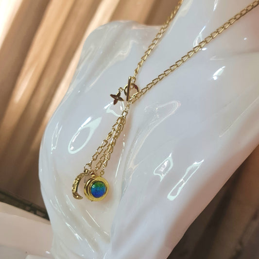 Crescent Toggle Necklace
